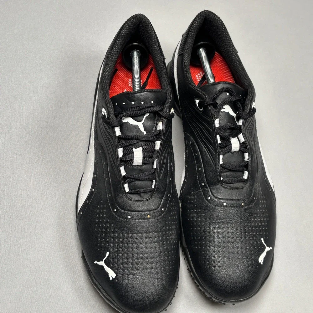 Puma Golf Shoes Mens Size 13 Black White SmartQuill Cleated Athletic Sneakers